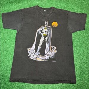Vintage Batman DC 80s 90s Comic Book Graphic Dark Knight XL 22x30 Black T Shirt